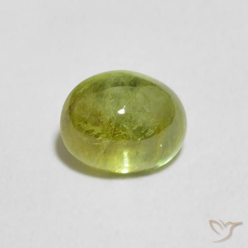 1.09ct طبيعي أخضر زيتوني سيفين, بيضوي, شفاف