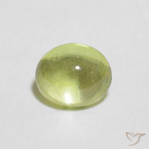 0.53ct طبيعي ليمون اخضر سيفين, بيضوي, شفاف
