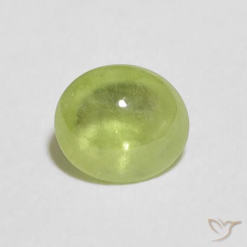 1.19ct طبيعي اخضر فاتح سيفين, بيضوي, شفاف