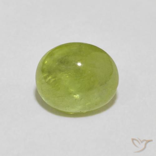 1.57ct طبيعي أخضر زيتوني سيفين, بيضوي, شفاف