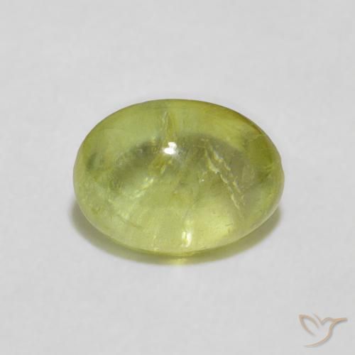 1.86ct طبيعي اخضر فاتح سيفين, بيضوي, شفاف