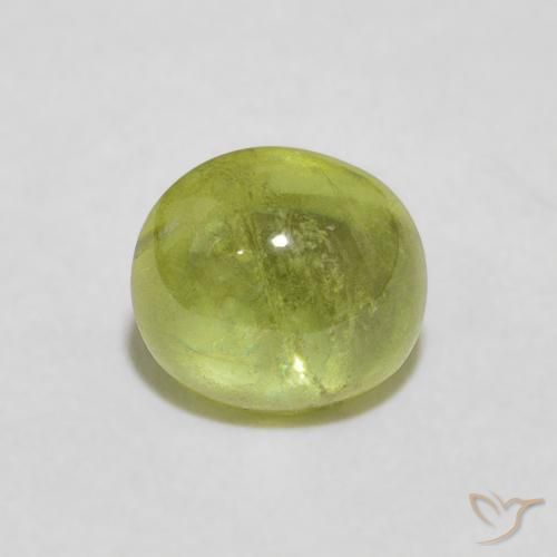 1.17ct طبيعي أخضر مصفر سيفين, بيضوي, شفاف