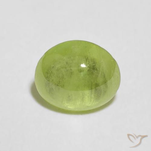 0.98ct طبيعي أخضر حيوى فاتح سيفين, بيضوي, شفاف