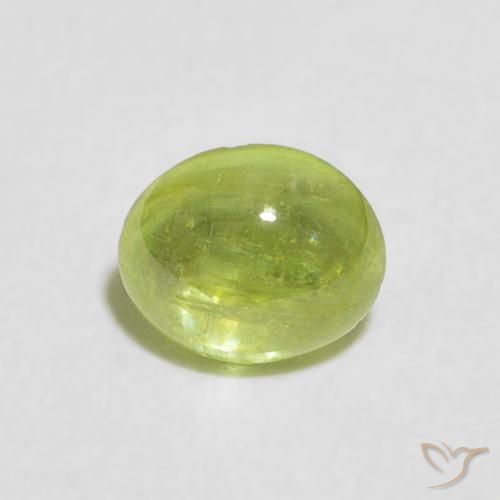 0.72ct طبيعي أخضر متوسط سيفين, بيضوي, شفاف