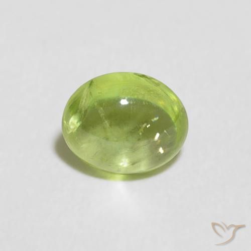 0.65ct طبيعي أخضر حيوي سيفين, بيضوي, شفاف