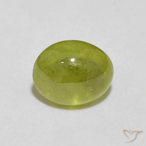 1.54ct طبيعي أخضر زيتوني سيفين, بيضوي, شفاف