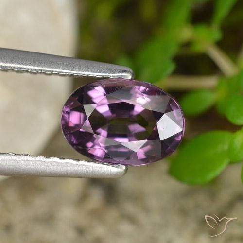 1.11ct طبيعي أرجواني غامق الإسبنيل, بيضوي, قليلا جدا