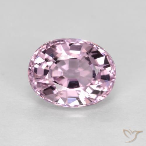 0.82ct طبيعي أرجوانى وردى فاتح جدا الإسبنيل, بيضوي, قليلا جدا