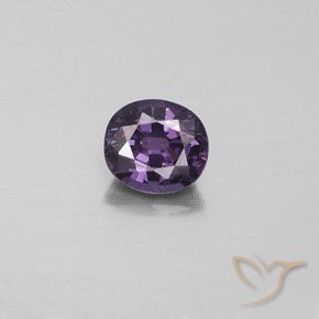 1.10ct طبيعي بنفسجى متوسط الإسبنيل, بيضوي, VS-SI