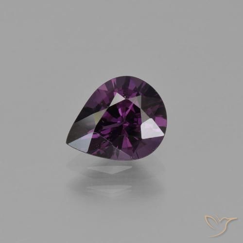 1.02ct طبيعي أرجوانى أحمر توت العليق الإسبنيل, شكل الكمثرى, VVS
