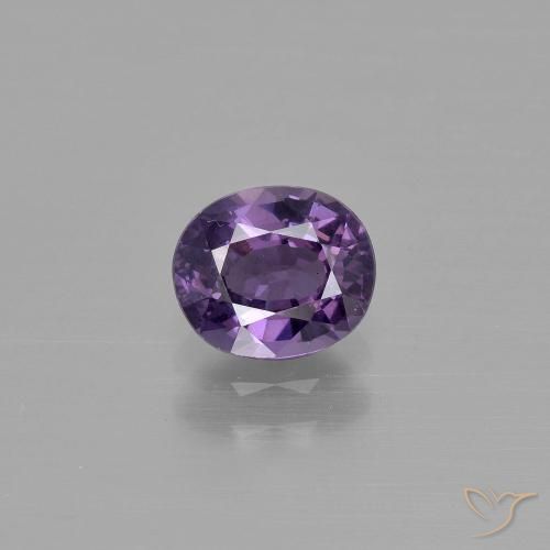 1.01ct طبيعي بنفسجى متوسط الإسبنيل, بيضوي, قليلا جدا