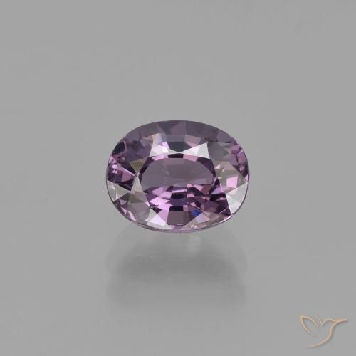 1.23ct طبيعي أرجوانى متوسط الإسبنيل, بيضوي, قليلا جدا