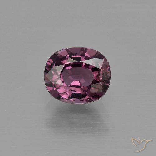 1.04ct طبيعي أرجوانى متوسط الإسبنيل, بيضوي, قليلا جدا