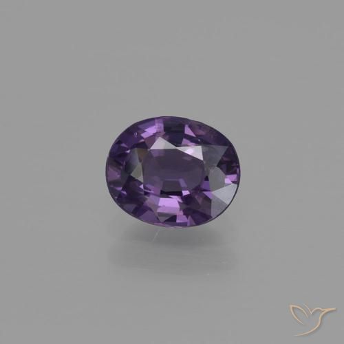 1.00ct طبيعي بنفسجى عنبى الإسبنيل, بيضوي, VS-SI