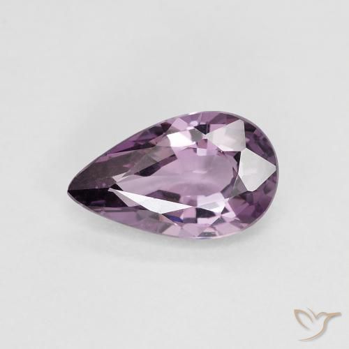 0.98ct طبيعي بنفسجى رمادى الإسبنيل, شكل الكمثرى, قليلا جدا