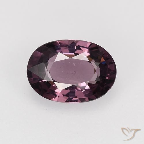 0.82ct طبيعي أرجوانى متوسط الإسبنيل, بيضوي, VVS-VS