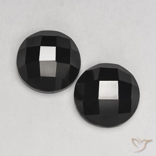 6.52ctw طبيعي أسود الإسبنيل, دائري, غير شفاف, Photo A