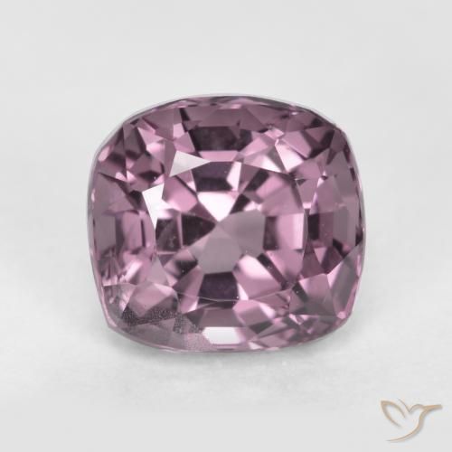 1.24ct طبيعي أرجوانى-رمادى الإسبنيل, وسادة, قليلا جدا