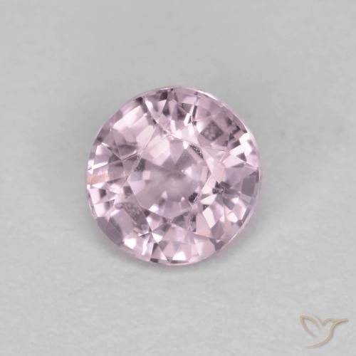 0.58ct طبيعي أرجوانى وردى فاتح جدا الإسبنيل, دائري, قليلا جدا