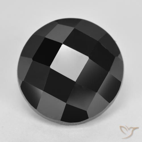 7.53ct طبيعي أسود الإسبنيل, دائري, غير شفاف