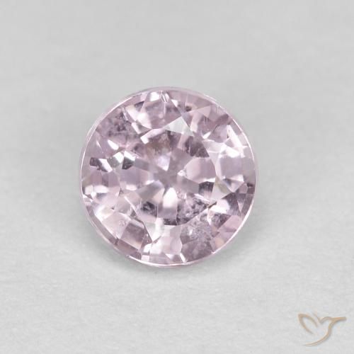 0.59ct طبيعي أرجوانى فاتح جدا الإسبنيل, دائري, قليلا جدا