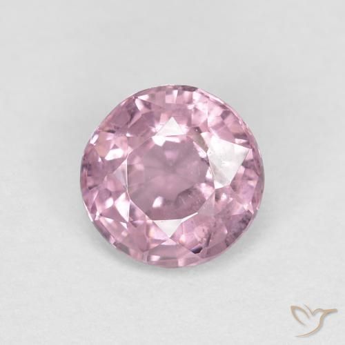 0.53ct طبيعي وردى-أرجوانى رمادى الإسبنيل, دائري, قليلا جدا