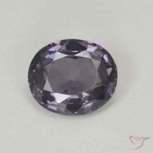 0.61ct طبيعي أرجوانى رمادى الإسبنيل, بيضوي, VVS