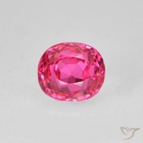 0.58ct طبيعي وردي فاقع الإسبنيل, بيضوي, قليلا جدا, Photo A
