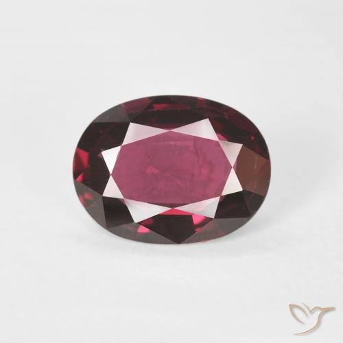 1.00ct طبيعي أرجوانى متوسط الإسبنيل, بيضوي, قليلا جدا