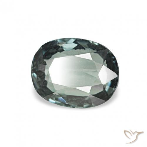 الإسبنيل Blue-Green Silver طبيعي، وسادة، 0.58 قيراط، VVS-VS