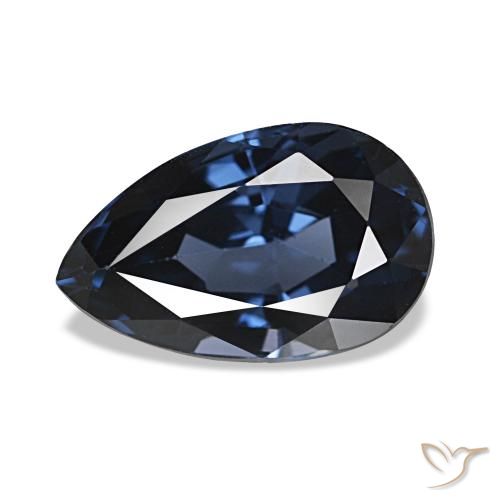 2.11ct أزرق غامق الإسبنيل, شكل الكمثرى, VVS