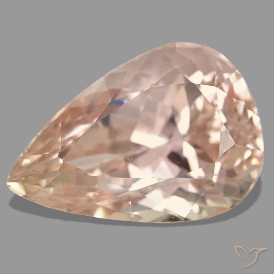 42.64ct وردي سبودومين, شكل الكمثرى, قليلا جدا