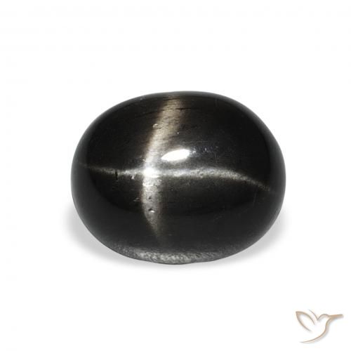 5.15ct طبيعي أسود نجمة ديوبسايد, بيضوي, غير شفاف