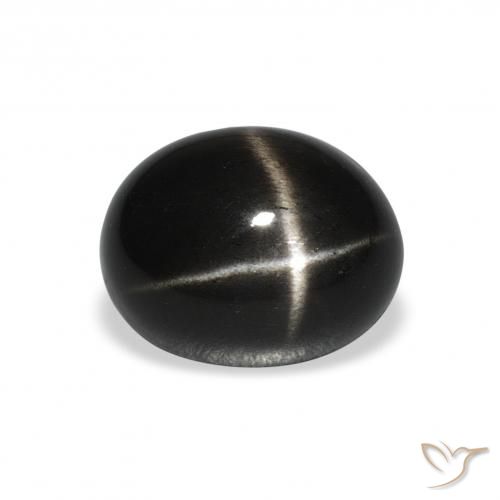 5.00ct طبيعي أسود نجمة ديوبسايد, بيضوي, غير شفاف