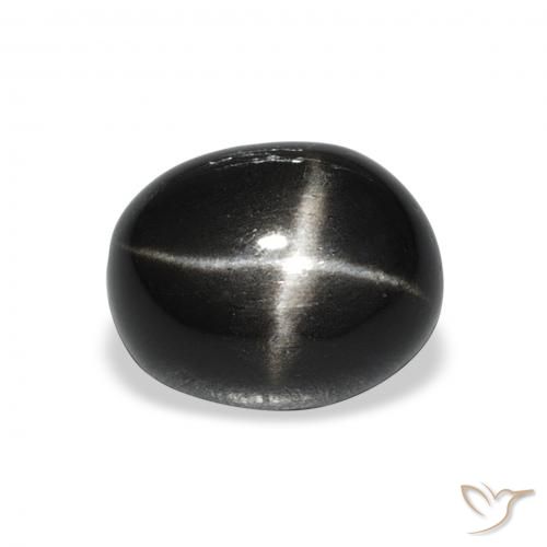 4.92ct طبيعي أسود نجمة ديوبسايد, بيضوي, غير شفاف