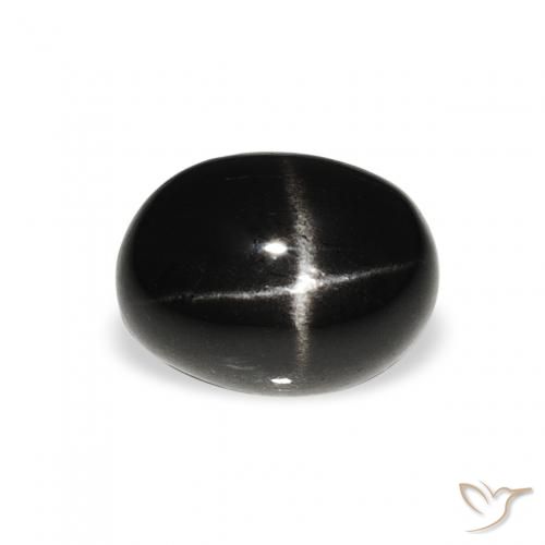 1.44ct طبيعي أسود نجمة ديوبسايد, بيضوي, غير شفاف
