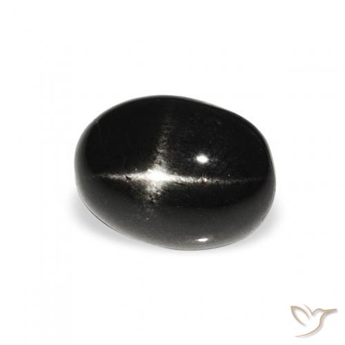 1.59ct طبيعي أسود نجمة ديوبسايد, بيضوي, غير شفاف