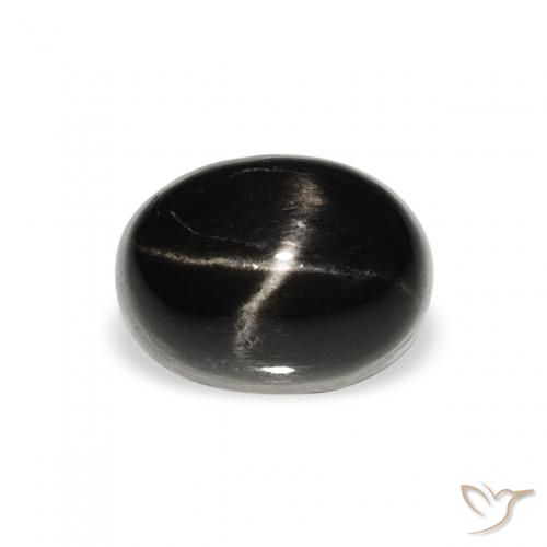 1.77ct طبيعي أسود نجمة ديوبسايد, بيضوي, غير شفاف