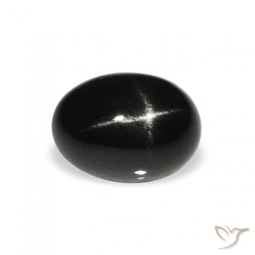 1.34ct طبيعي أسود نجمة ديوبسايد, بيضوي, غير شفاف