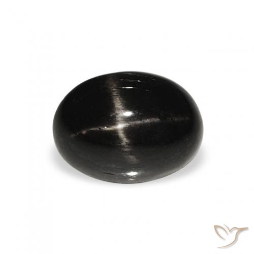 1.33ct طبيعي أسود نجمة ديوبسايد, بيضوي, غير شفاف