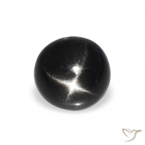 1.54ct طبيعي أسود نجمة ديوبسايد, دائري, غير شفاف