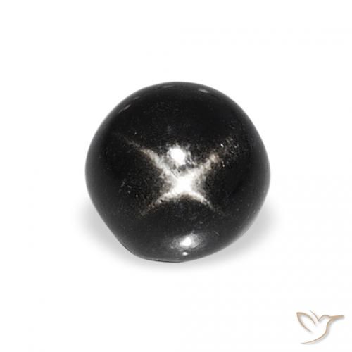 1.27ct طبيعي أسود نجمة ديوبسايد, دائري, غير شفاف