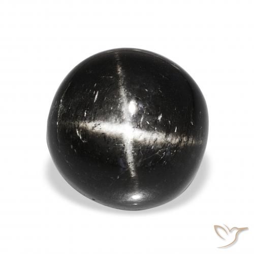 11.74ct أسود نجمة ديوبسايد, دائري, غير شفاف