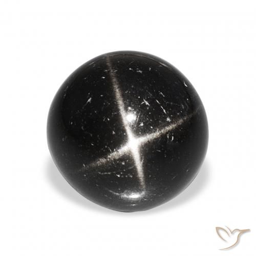9.76ct أسود نجمة ديوبسايد, دائري, غير شفاف