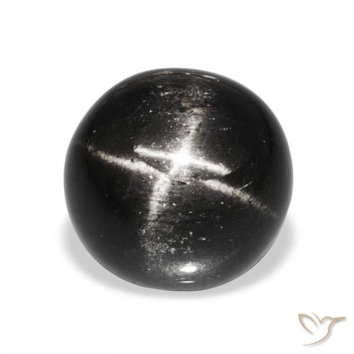 11.26ct أسود نجمة ديوبسايد, دائري, غير شفاف