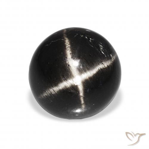 9.27ct أسود نجمة ديوبسايد, دائري, غير شفاف