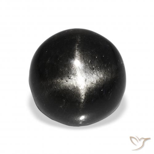 11.09ct أسود نجمة ديوبسايد, دائري, غير شفاف