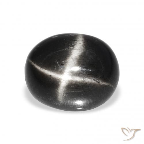 6.48ct أسود نجمة ديوبسايد, بيضوي, غير شفاف
