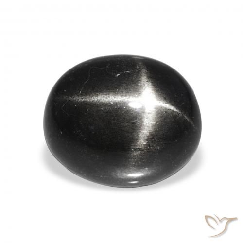 5.49ct أسود نجمة ديوبسايد, بيضوي, غير شفاف