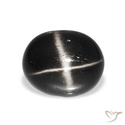 7.15ct أسود نجمة ديوبسايد, بيضوي, غير شفاف